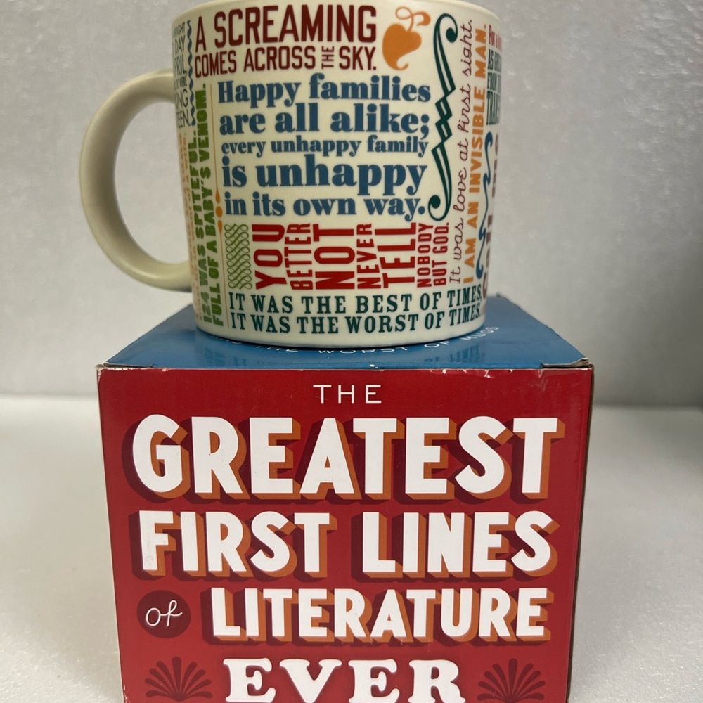 First Lines Literature Coffee/Tea Mug Unemployed Philosopher’s Guild (14 oz)